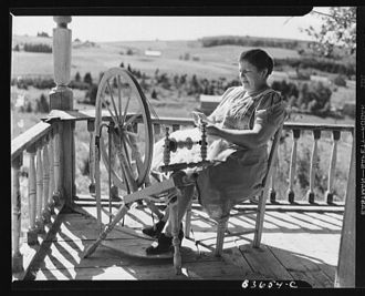 Fort Kent, Maine (vicinity). Wife of Albert Gagnon,...