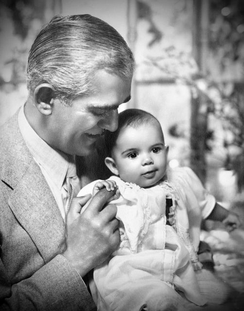 Boris Karloff and daughter Sara Karloff.
