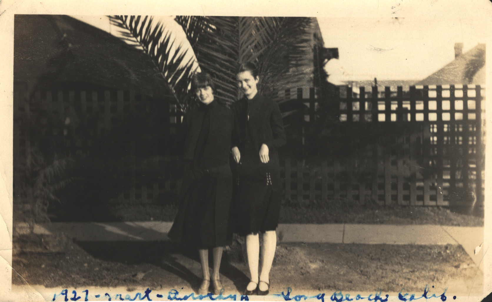 Two Women in Long Beach California 1927