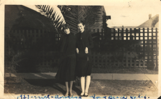 Two Women in Long Beach California 1927 Two Women in Long Beach California 1927