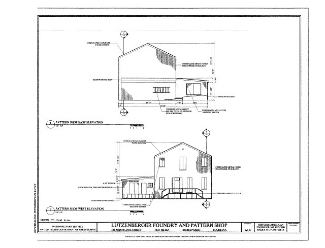 Pattern Shop East & West Elevations - Lutzenberger...