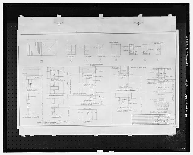 ARCHITECTURAL DOOR TYPES AND FRAME DETAILS DATED...
