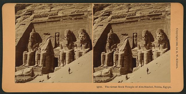 The great rock temple of Abu-Simbel, Nubia, Egypt