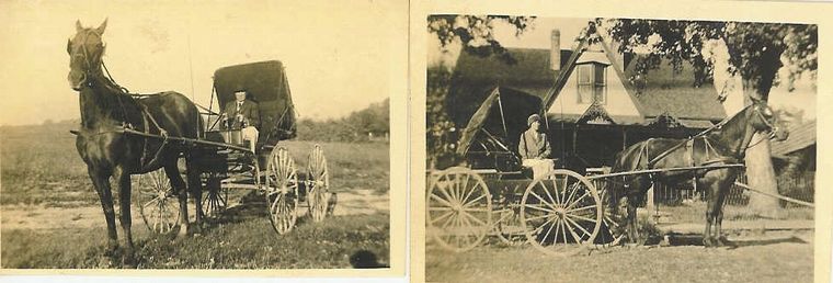 Elsie (Carr) & John I. Tyree In Their Carriage