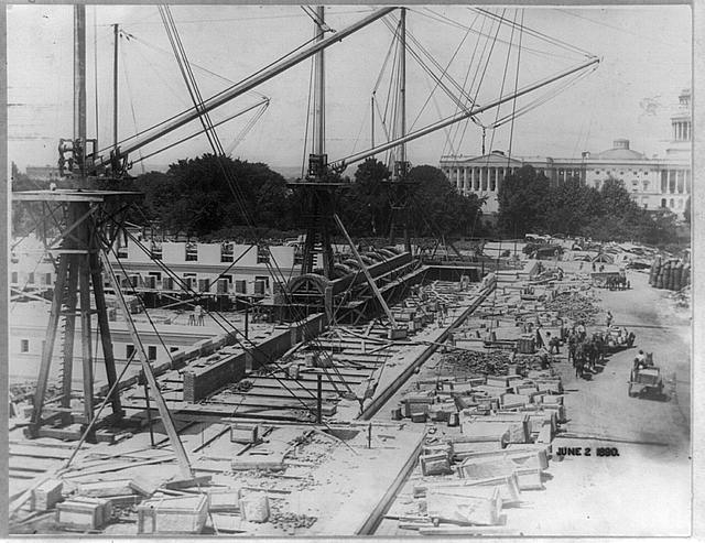 Construction of the Jefferson Building, Library of Congress
