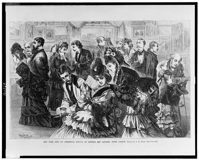 New York City--An afternoon lounge at Goupil's Art...