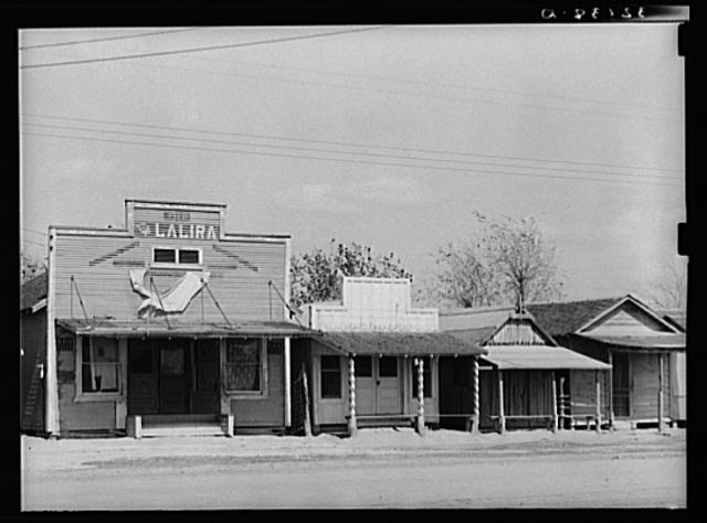 Buildings in Mexican business section. Alamo, Texas