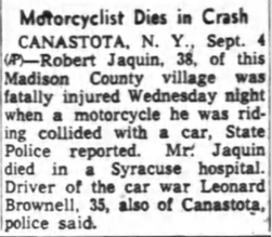 Robert Charles Jaquin- Motorcyclist Dies in Crash