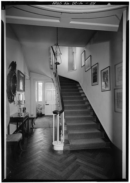 32. FIRST FLOOR, STAIRHALL, VIEW WEST - Decatur House,...