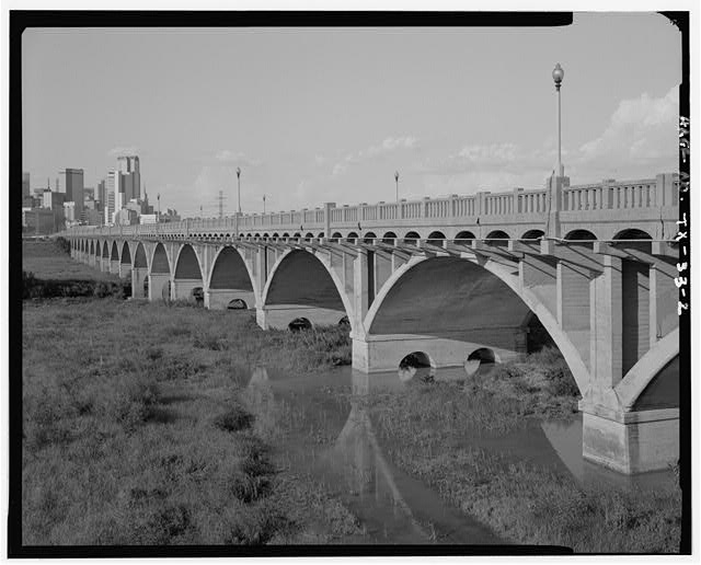 2. 3/4 VIEW FROM SW. - Dallas-Oak Cliff Viaduct, Spanning...