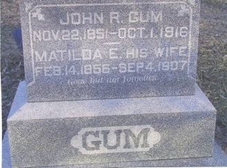 John R.And Mitilda barth Gum Grave