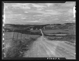 Fort Kent, Maine. (vicinity). Looking down upon the...