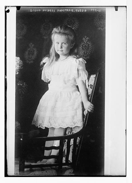 Grand Duchess Anastasie, standing in chair