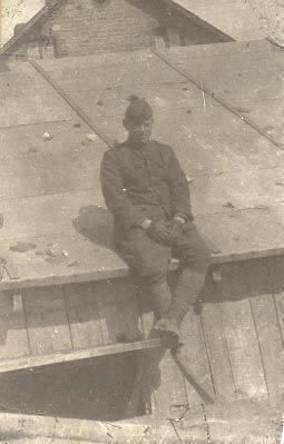 man in military garb?