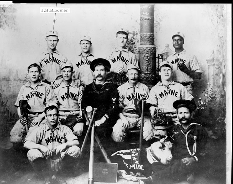 "The Maine base ball club"--All blown up at Havana except...