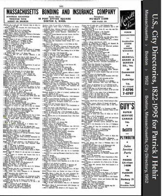 Patrick James Hehir jr--U.S., City Directories, 1822-1995(1952)