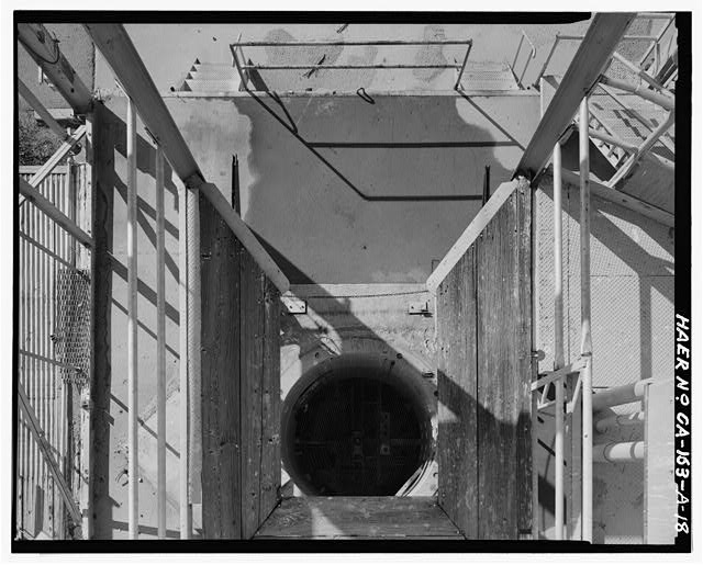 18. Credit BG. View down into vertical flame channel of...