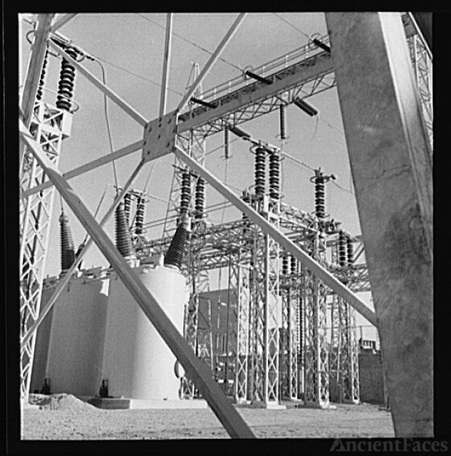 Las Vegas, Nevada. Transmission towers and transformers...