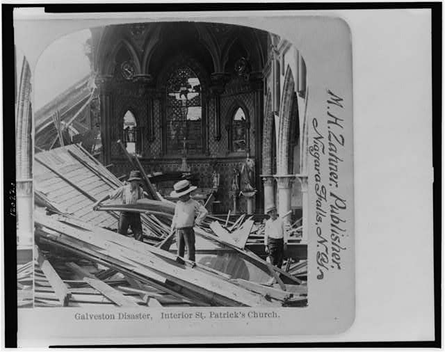 Galveston disaster, interior St. Patrick's church