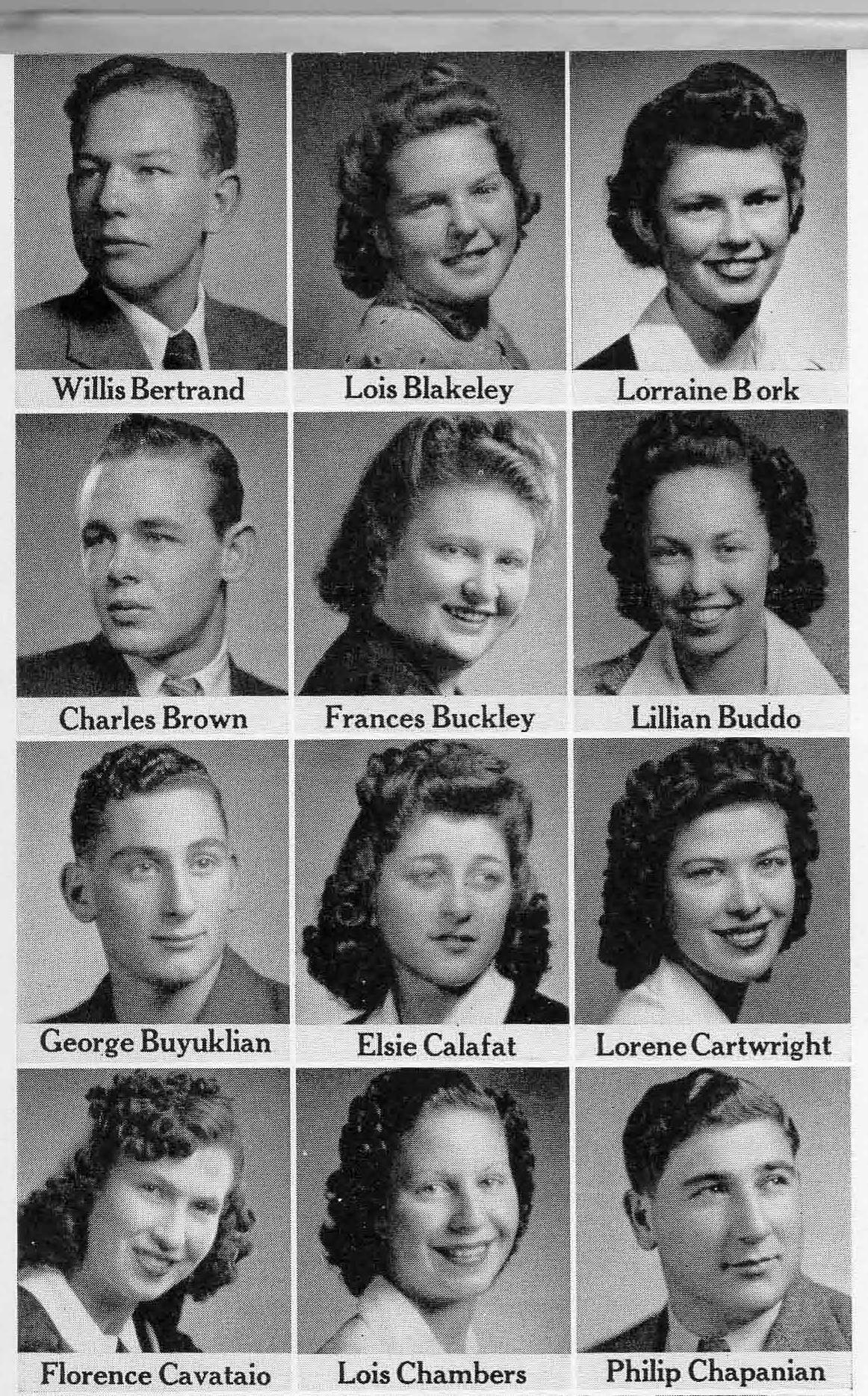 Willie Bertrand, Fresno Graduating Seniors 1942