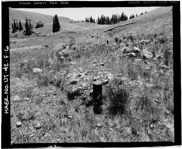 6. VIEW SHOWING DOWNSTREAM FACE OF DAM, SHOWING SEEPAGE...