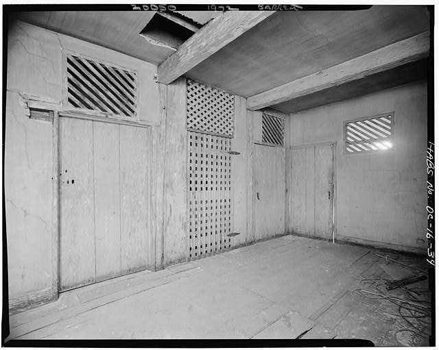 42. ATTIC, HALL, VIEW SOUTHEAST TO DOORWAY (BEFORE...