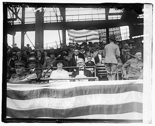Vice Pres. Marshall at Army & Navy ball game, 1919
