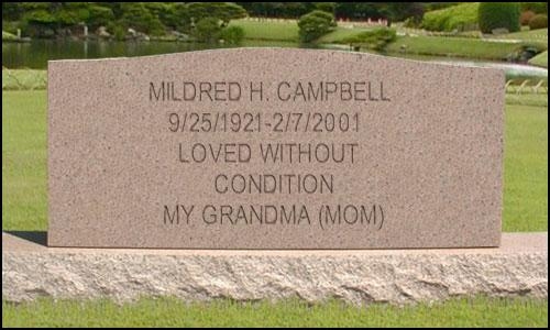 Mildred H Campbell gravesite
