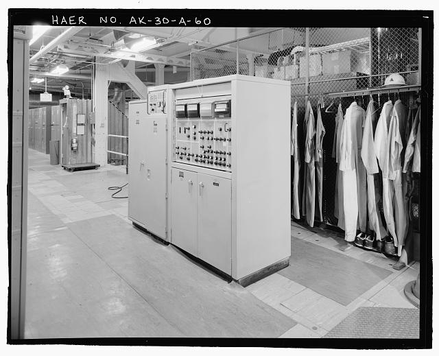 60. View of radome hydraulic module control center in...