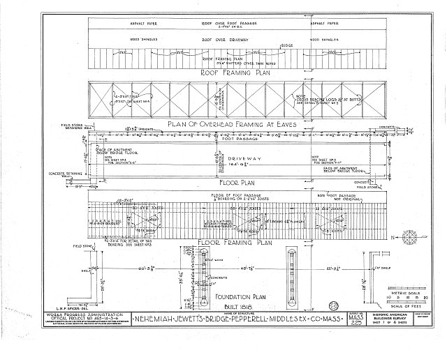 Roof Framing Plan, Plan of Overhead Framing at Eaves,...
