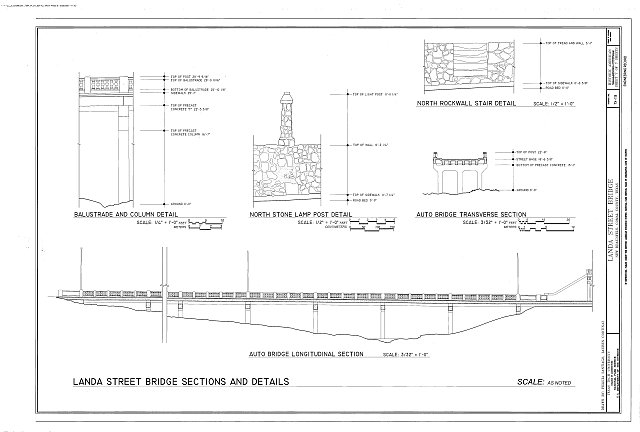 Landa Street Bridge Sections and Details - Landa Street...