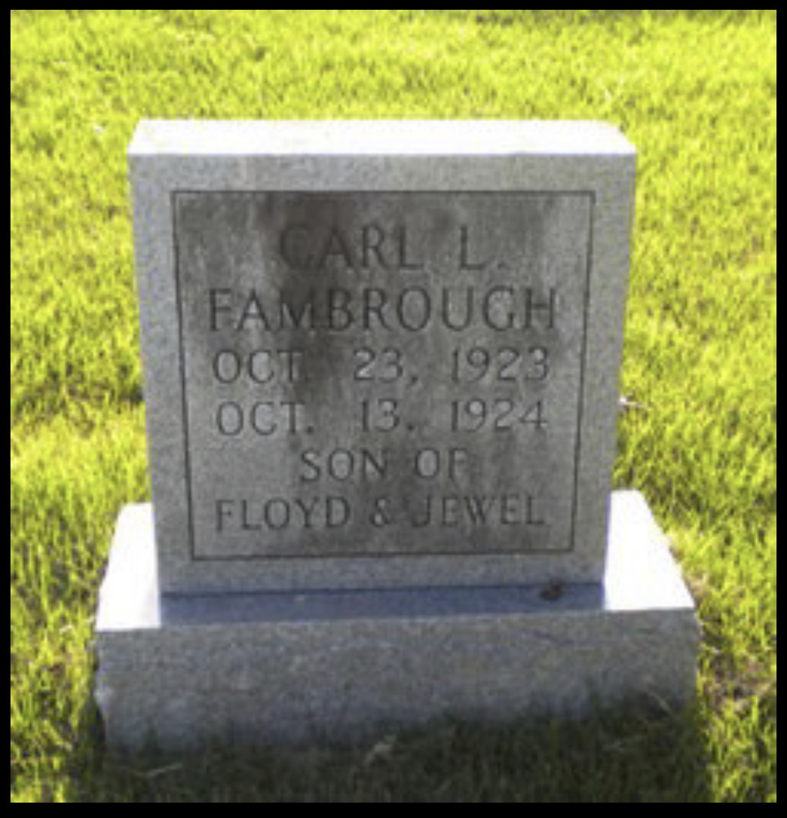 Carl Lynn fambrough Headstone