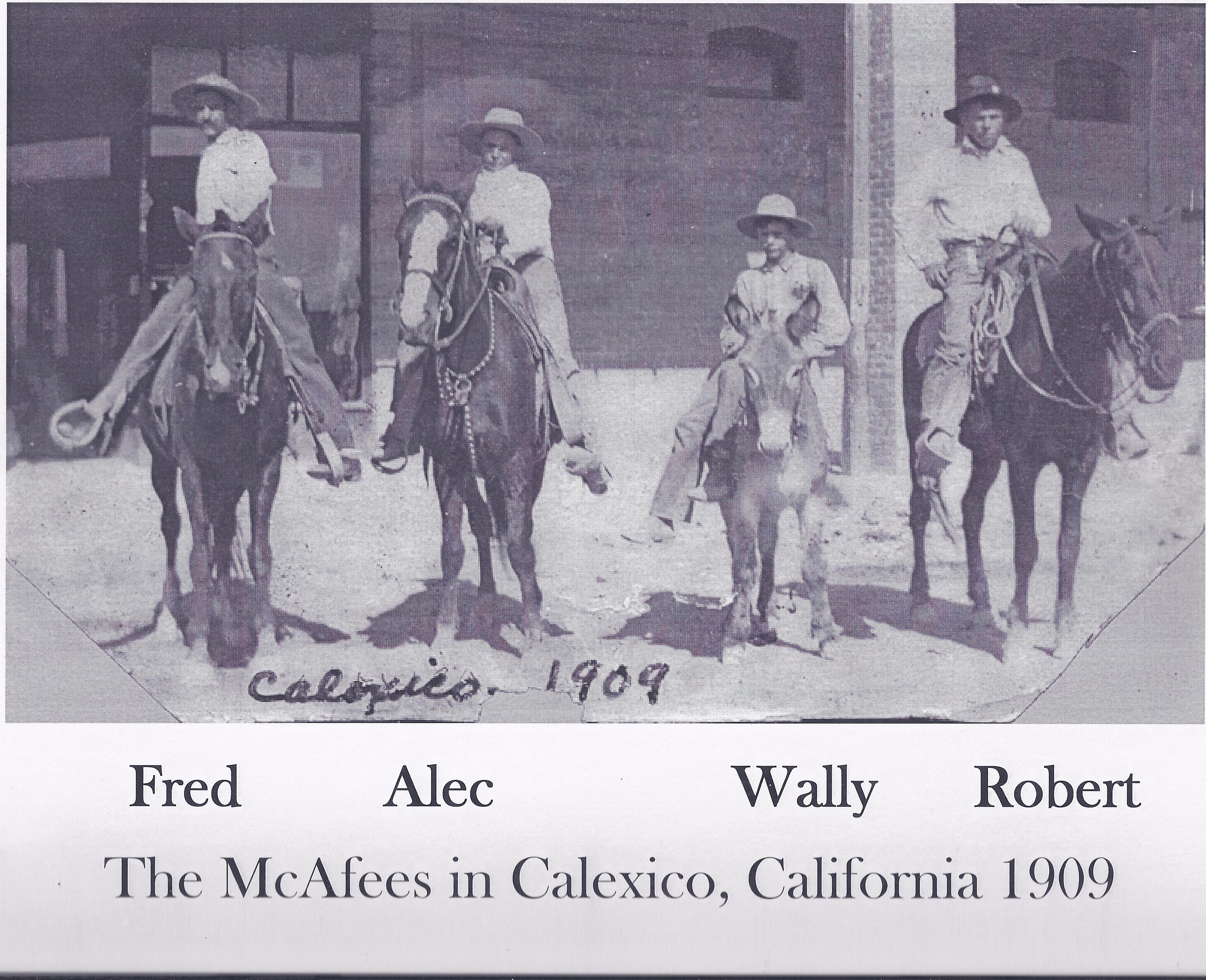 Fred McAfee & sons, 1909