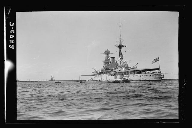 Egypt. Suez Canal. British warships at entrance of canal