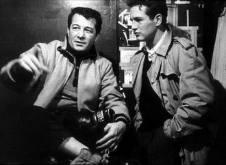 Rocky Graziano with Paul Newman who played Rocky in Somebody Up There Likes Me.