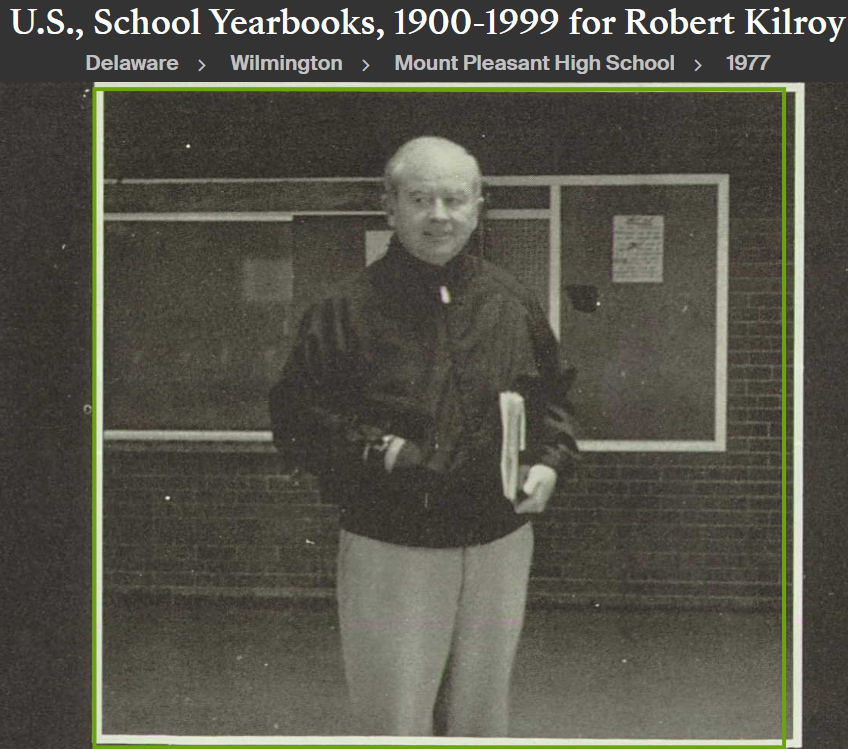 Robert Joseph Kilroy--U.S., School Yearbooks, 1900-1999(1977)Drivers Ed 1