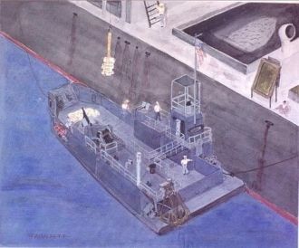 LCT Unloading Cargo from a Liberty Ship