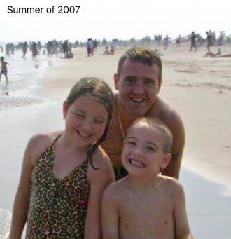 Keith Wieworka and his 2 kids 2007