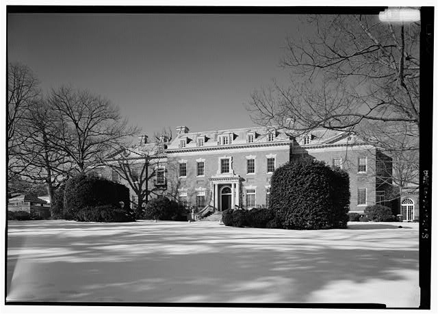View of south (front) elevation from the southeast -...