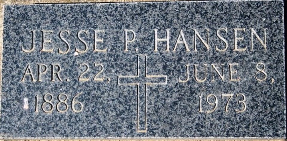 Jesse P. Hansen's gravesite