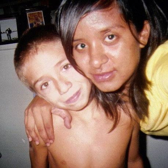 Granddaughter Monique Olmos Leon and grandson Frankie Jacquez