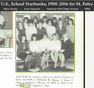 Marilyn Foley-Caruso--U.S., School Yearbooks, 1900-2016(1965)Girls Golf Club