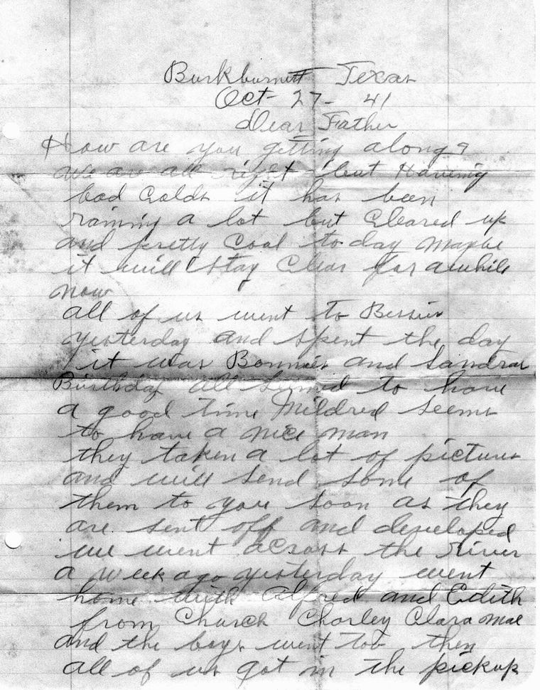 Letter from Calvin Patterson to Alfred Patterson,1