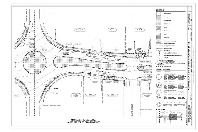 2006 Existing Conditions Plan, Haste Street to Channing...