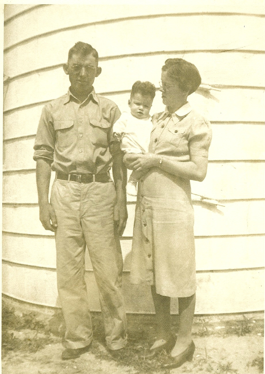 L-R  Lon Harold Higgerson, Don Harold Higgerson, and Eunice Nora (Mince) Higgerson