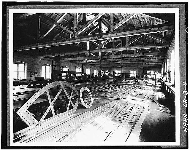 2. 1913 view of Building No. 53, interior. - Mare Island...