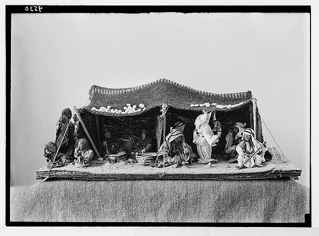 Models taken for Mrs. Bowen. Model of Bedouin tent....