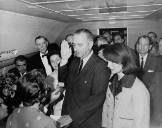 President Johnson and Jackie Kennedy
