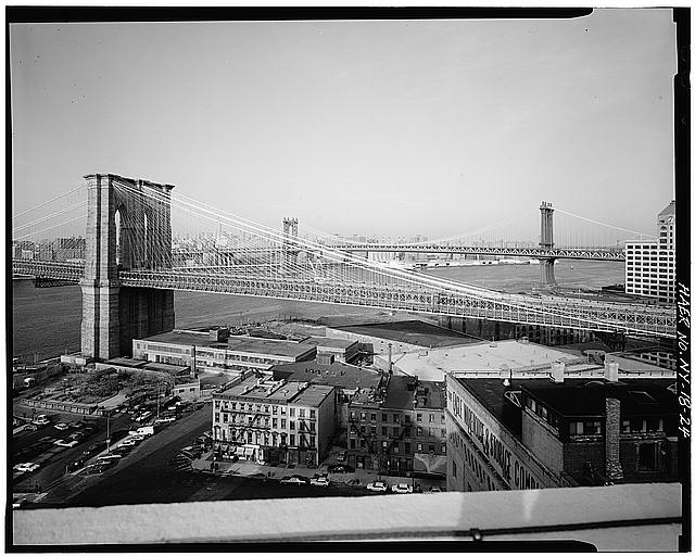 24. View looking NE at Brooklyn Tower showing approach...