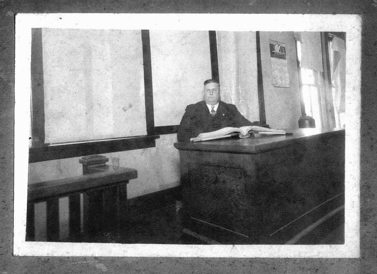 Large, unknown, stern man